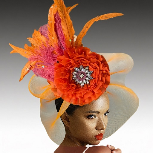 COSETTE FA3391-ORG Church Fascinator