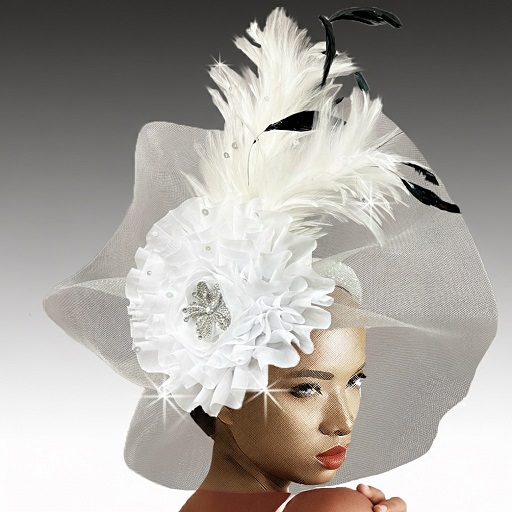 COSETTE FA3391-WHT Church Fascinator