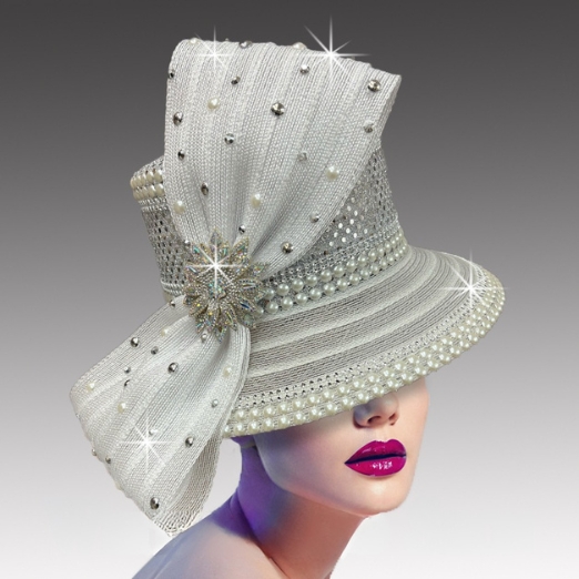 Church Hat 3397 CANTERBURY-WHITE