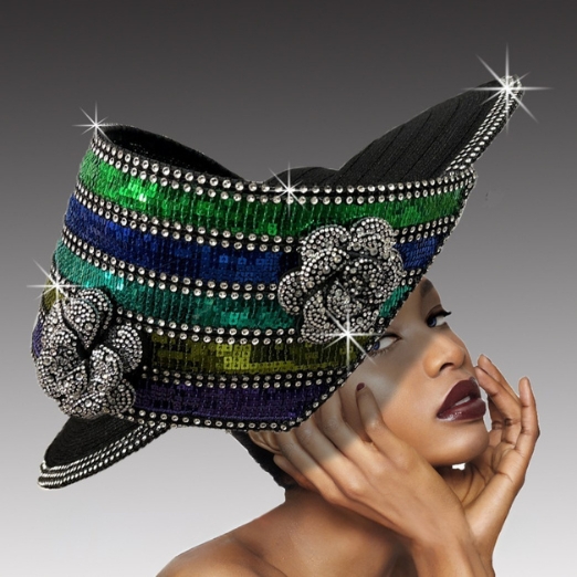 Church Hat 3399 ZAHA-BLACK-WATER