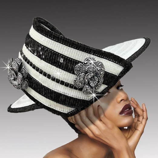 Church Hat 3399 ZAHA-BLACK-WHITE