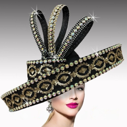 Church Hat 3412 CELESTIAL-BLACK-GOLD