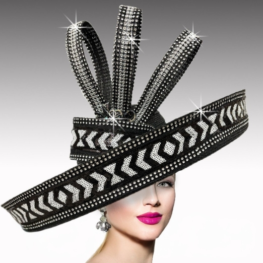 Church Hat 3412 CELESTIAL-BLACK-WHITE