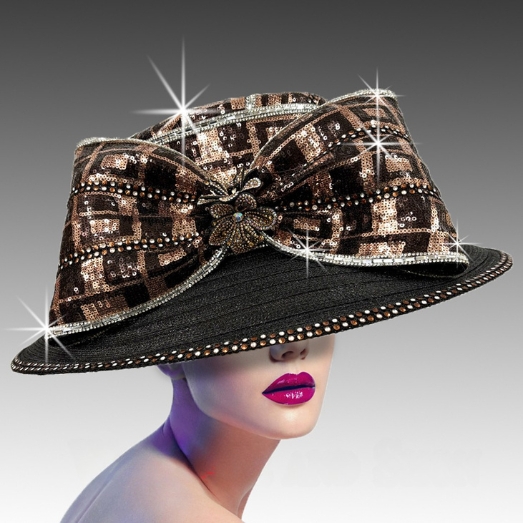 Church Hat 3423 LILY-BROWN-BLACK