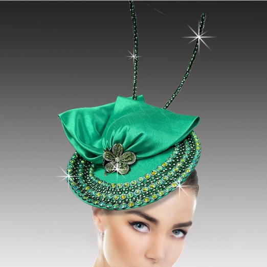 FA3424 CAPRICE-Emerald Church Fascinator