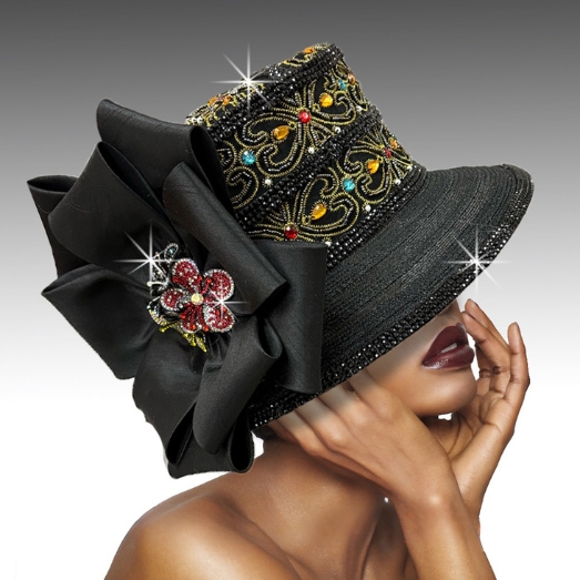 Church Hat 3425 FRUITCAKE-BLACK MIX