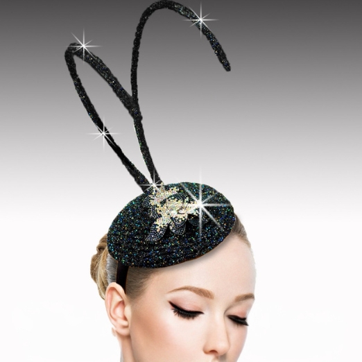  FA3427 CRICKET-NAVY Church Fascinator