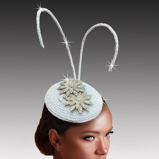  FA3427B CRICKET-WHITE Church Fascinator