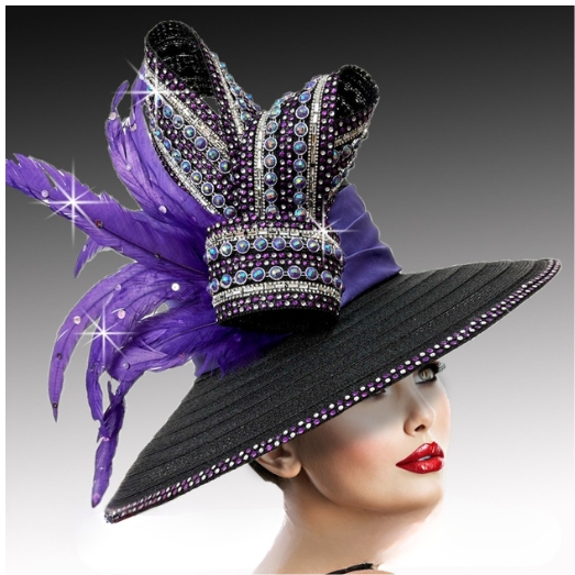 Church Hat 3432 IANODELL-BLK-PUR