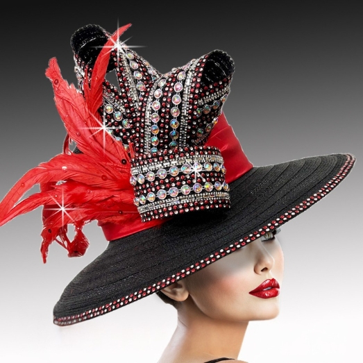 Church Hat 3432 IANODELL-BLK-RED