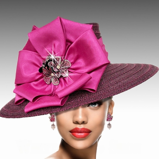 2952 CARMEN-BERRY Church Hat ( Tailored Medium Brim )