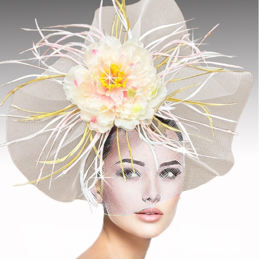 FA3463 SINGAPORE-BUTTER Church Fascinator