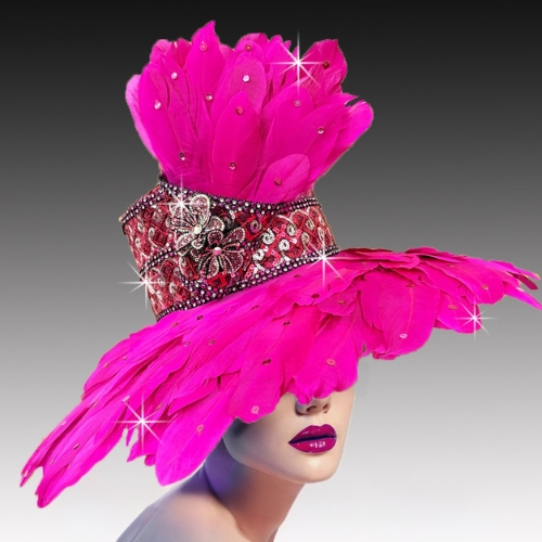 Church Hat 3466- Chestnut-Fuchsia