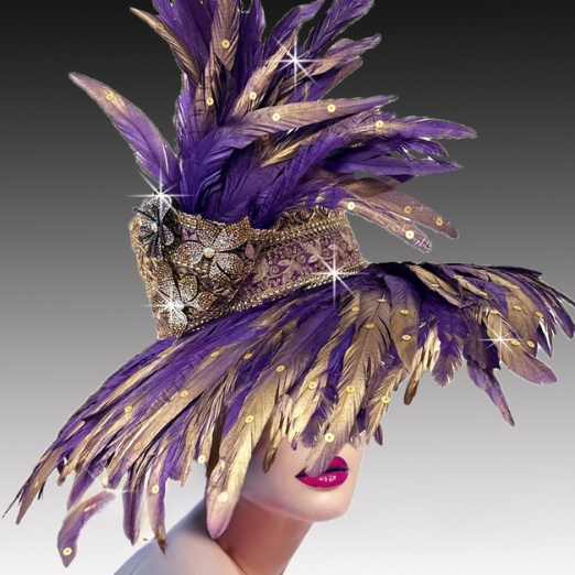Church Hat 3466- Chestnut-PURPLE-GOLD