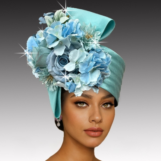 Church Hat 3480 NOSEGAY-AQUA