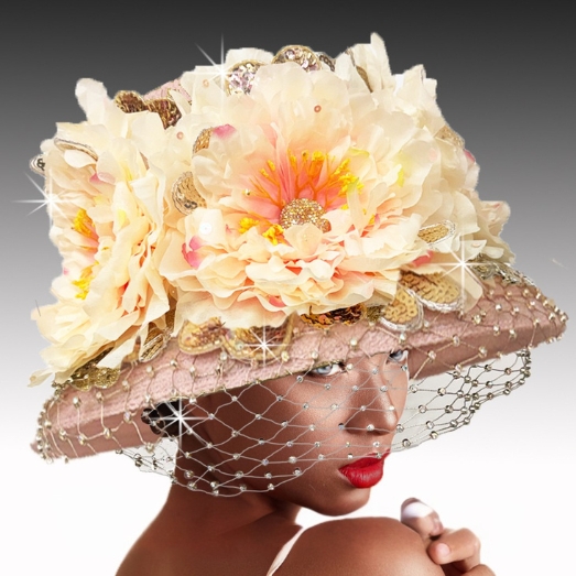 3494 CAPRICE-OLD-ROSE Church Hat
