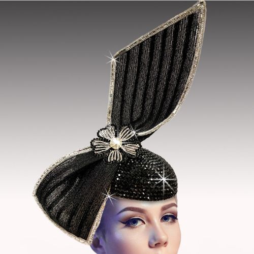 Church Hat FA3533-BLACK (Kite fascinator)