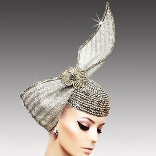Church Hat FA3533-Silver (Kite fascinator)