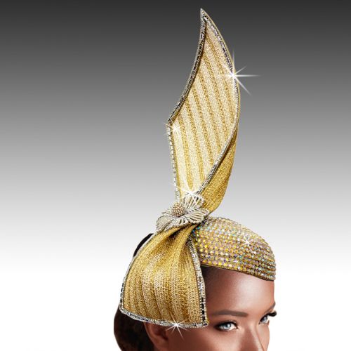 Church Hat FA3533-Gold (Kite fascinator)