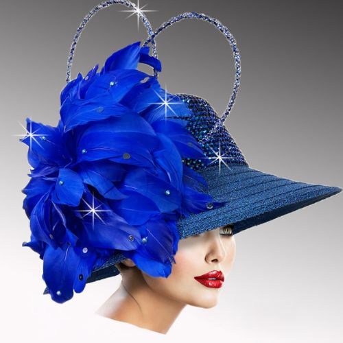 Church Hat 3537-Royal Pheasant Cloche Hat