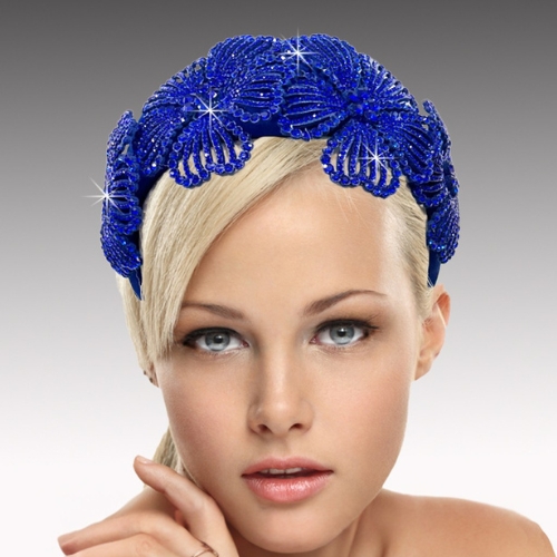 FA3541 Indira Headband Fascinator-Royal