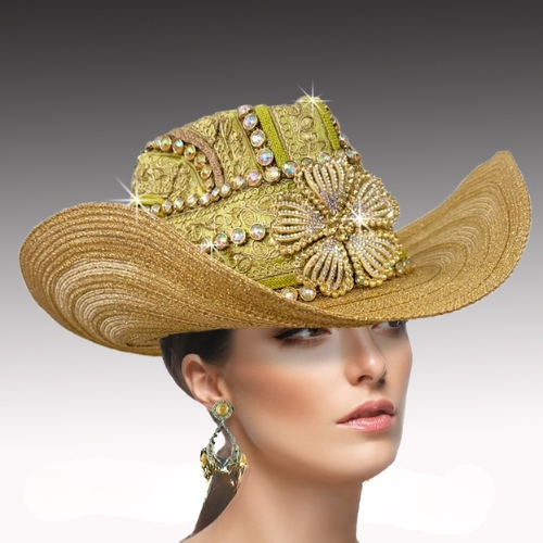 Church Hat SC3542 Scarab Cowboy-LIME-GOLD