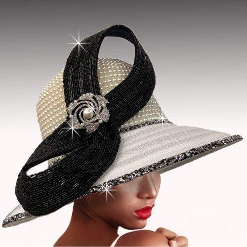Church Hat FA3546-WHITE-BLACK (INFINITY LOOP HAT)