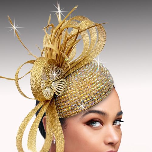 Church Hat FA3547-GOLD (Sisi Headband Fascinator)