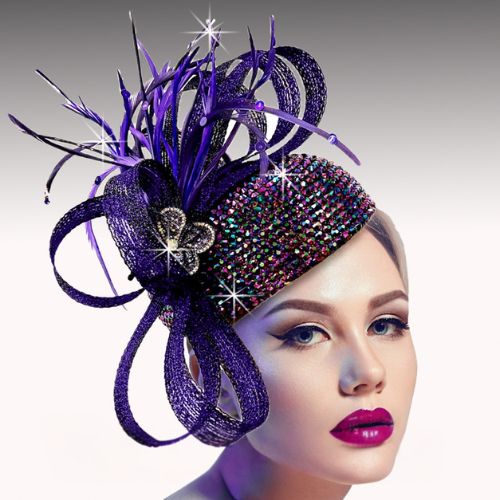 Church Hat FA3547-Purple (Sisi Headband Fascinator)
