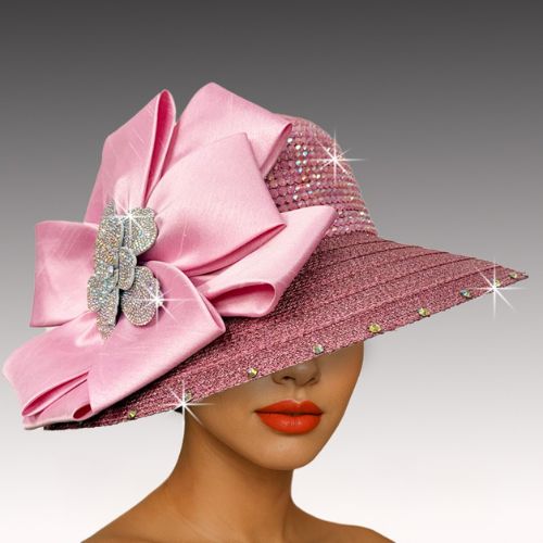 Church Hat 3548-Old rose (Willean Jewel Cloche)