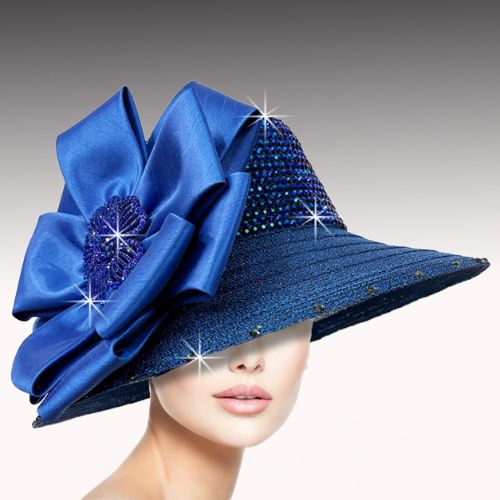 Church Hat 3548-Royal (Willean Jewel Cloche)