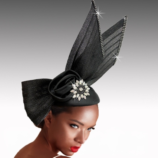FA3398 SHAUNA-BLACK Church Fascinator