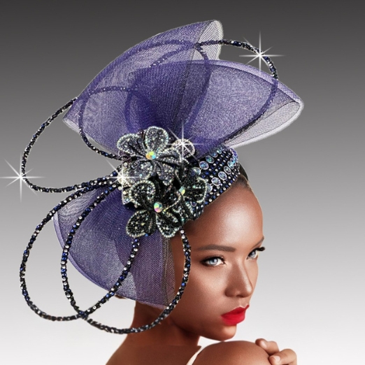 FA3415 GRAPEVINE-PUR Church Fascinator