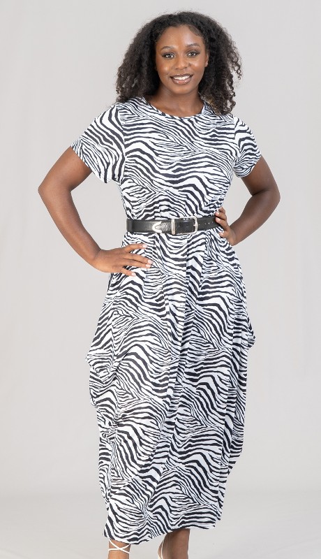 KaraChic CHH22014 ( 1pc Print Knit Maxi Dress )