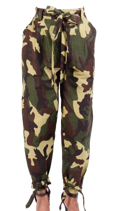 KaraChic 453CM ( 1pc Camouflage Ankle Tie Pant )