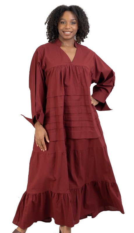 KaraChic 7581S ( 1pc Tiered Maxi Dress )