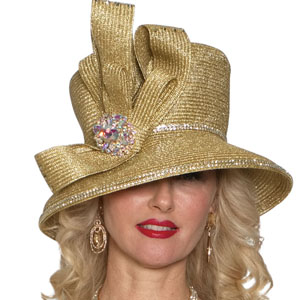 Lily and Taylor HAT H168-GLD