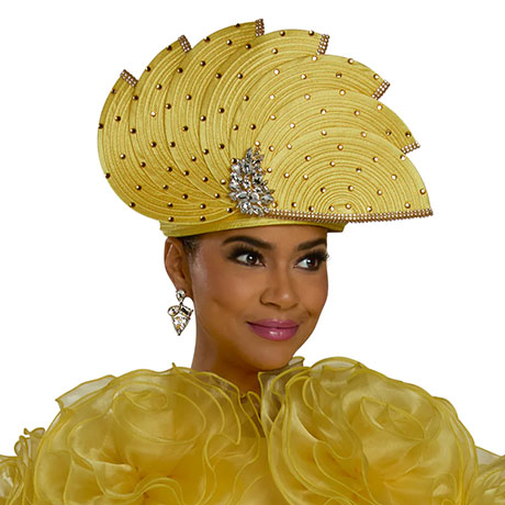 Lisa Rene H66395-YEL-QS Church Hat