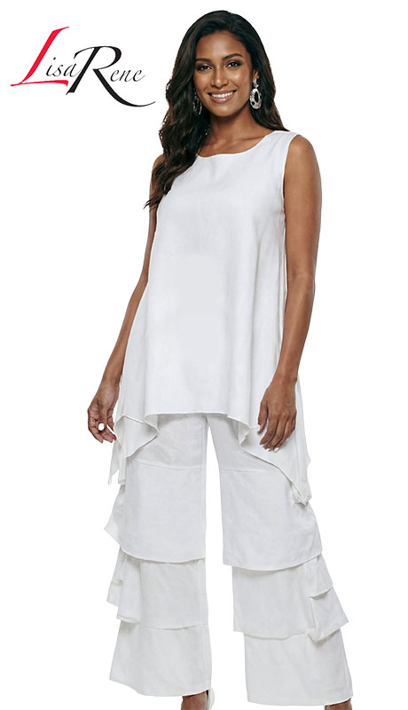 Lisa Rene 3390-WHT Ladies Church Outfit
