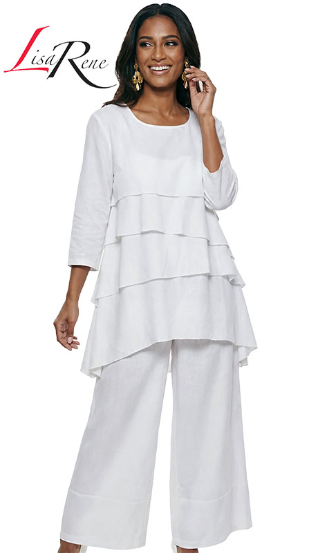 Lisa Rene 3391-WHT Ladies Church Outfit