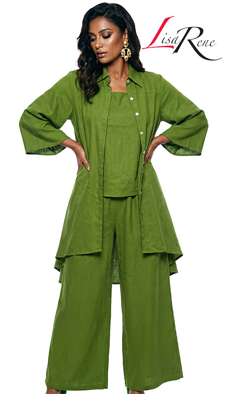 Lisa Rene 3392-GRN Ladies Church Outfit