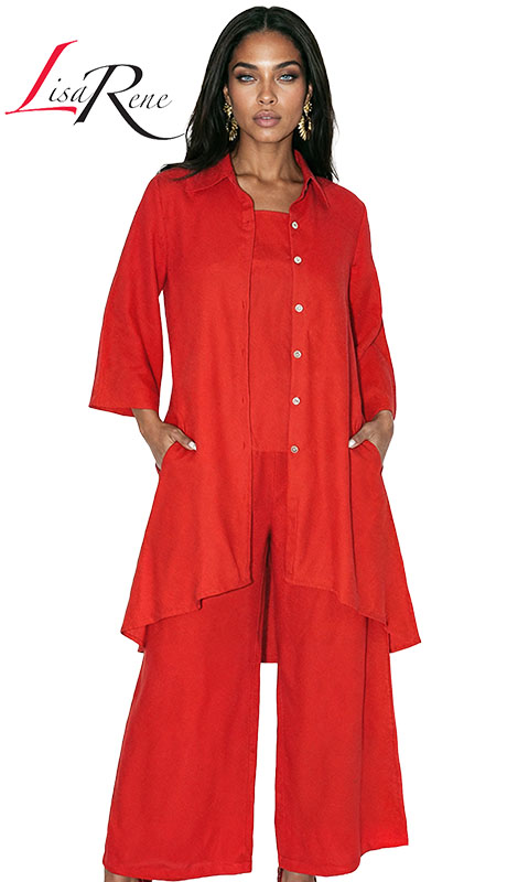 Lisa Rene 3392-RED Ladies Church Outfit