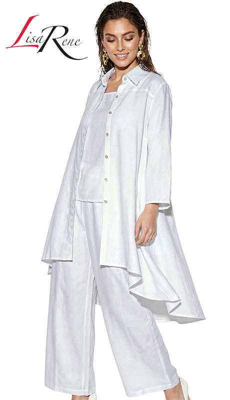 Lisa Rene 3392-WHT Ladies Church Outfit