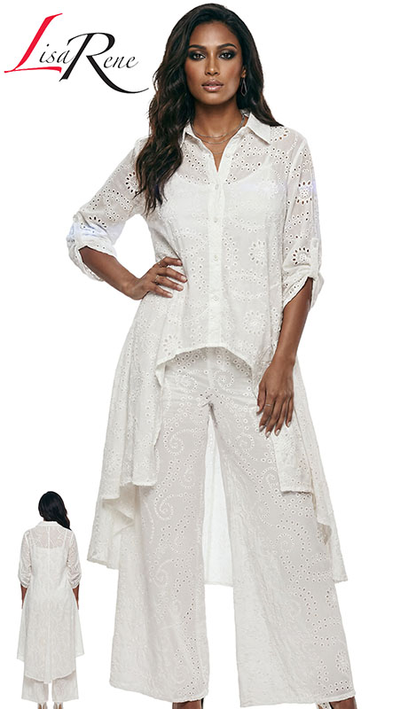 Lisa Rene 3367-WHT Ladies Church Outfit