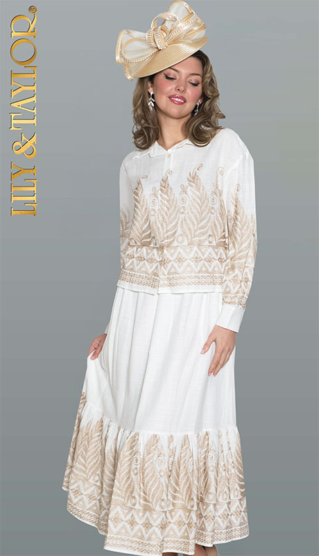 Lily and Taylor 5050-WWG Ladies Church Dress