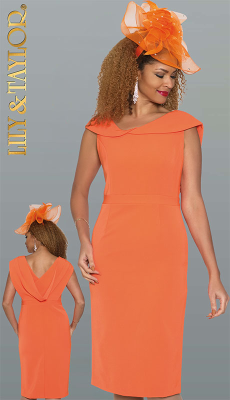 Lily and Taylor 4978-ORG Ladies Church Dress