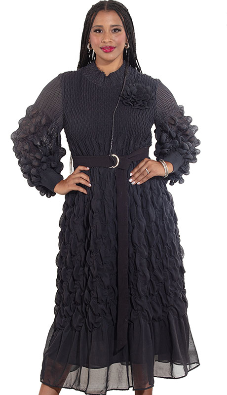 Luxe Moda LM481-BLK Church Dress