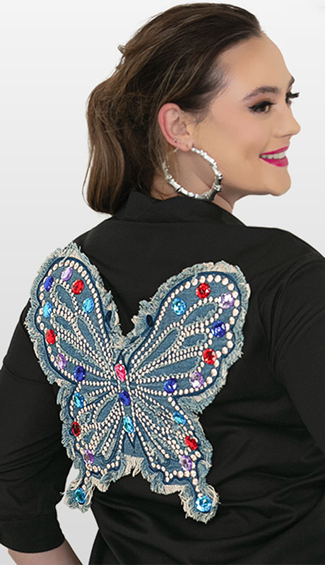 Luxe Moda LM524-BLK Top