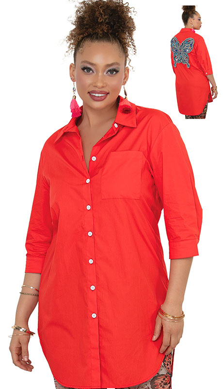 Luxe Moda LM524-RED Top