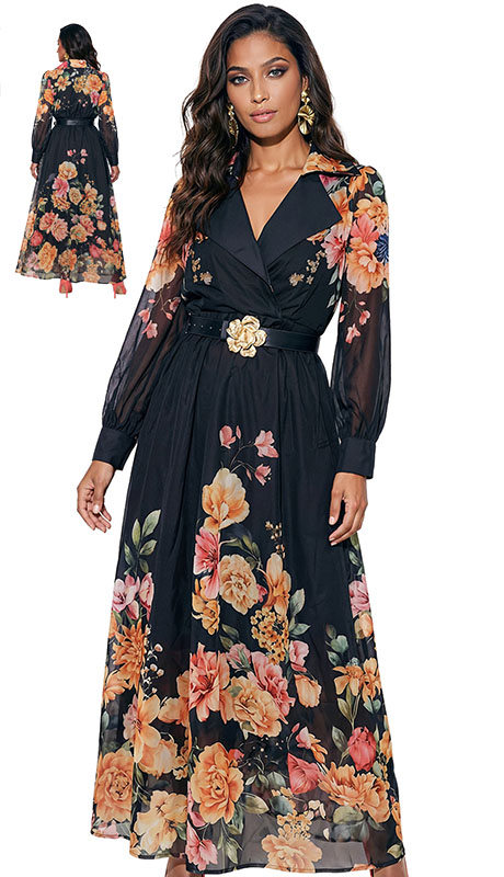 Luxe Moda LM530-BLK Church Dress